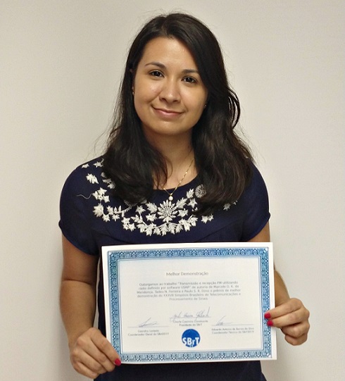  Marcele Kuhfuss, PhD student in SMT, wins award for best demonstration of SBrT 2019